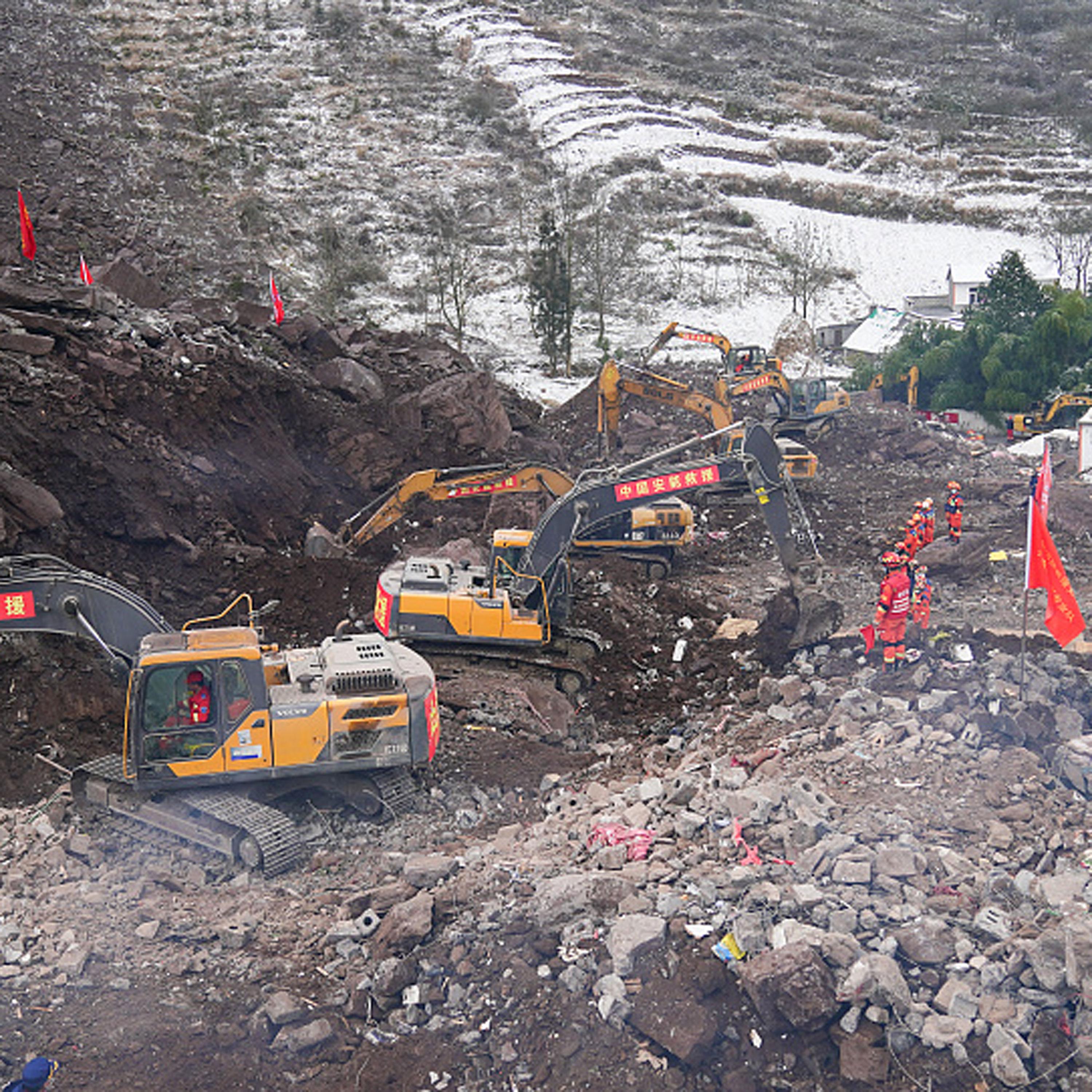 At least 34 people killed in landslide in southwest China