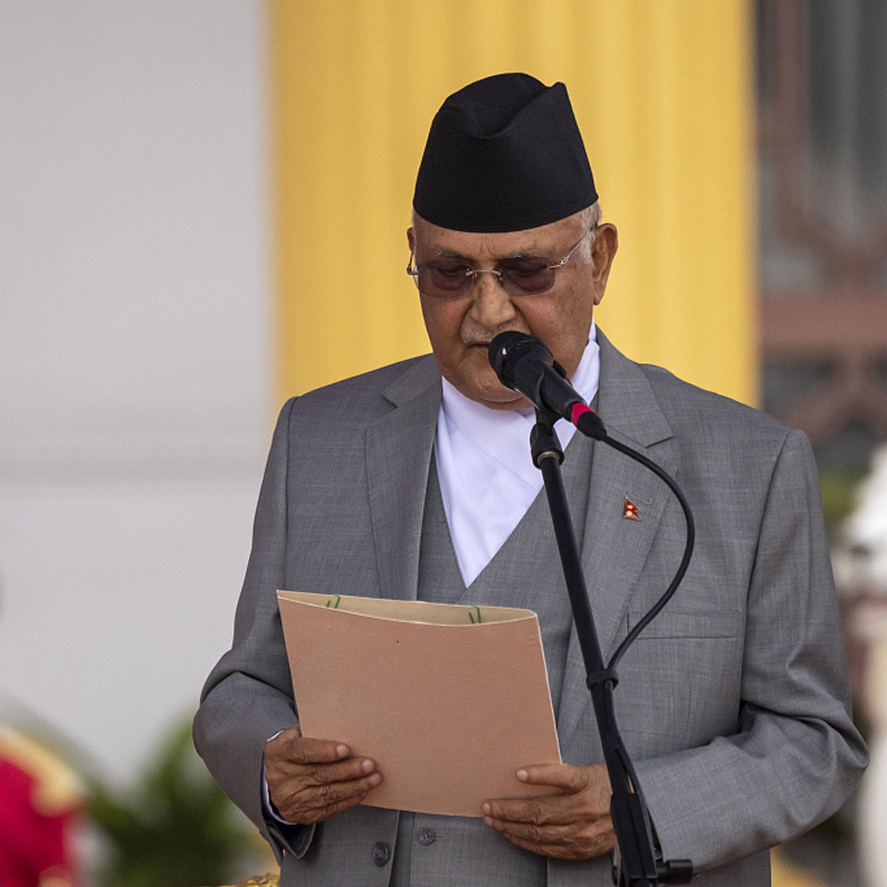 Oli sworn in as Nepal's new prime minister