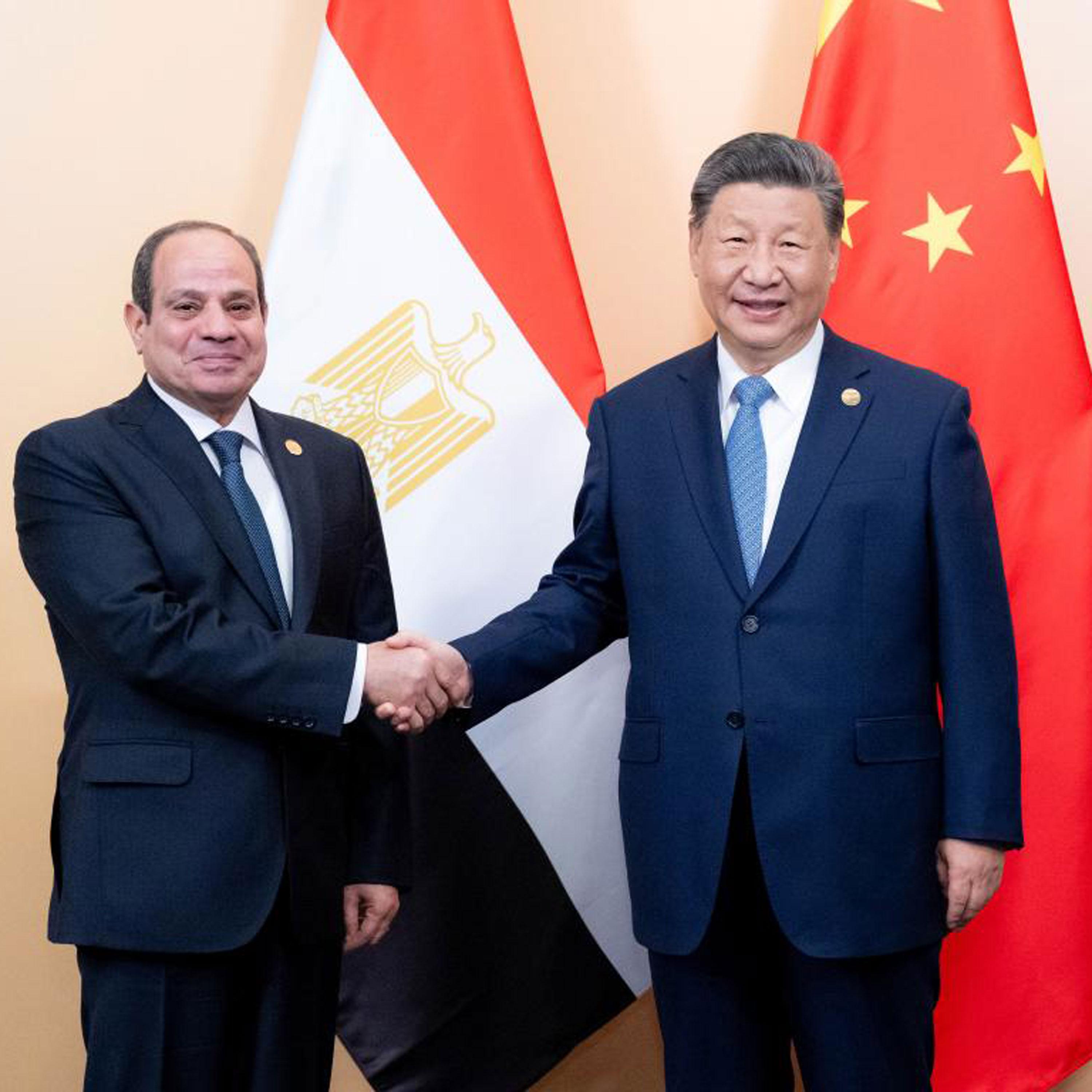 Chinese, Egyptian leaders express willingness to safeguard developing countries' interests