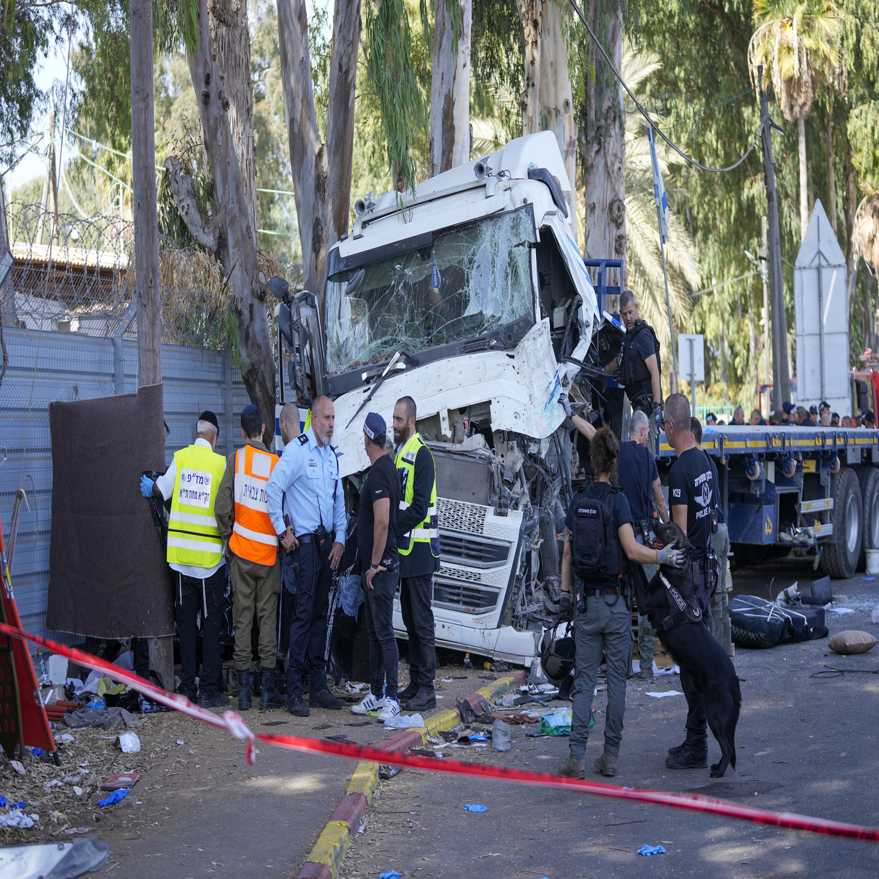 Dozens injured as truck strikes bus stop in central Israel