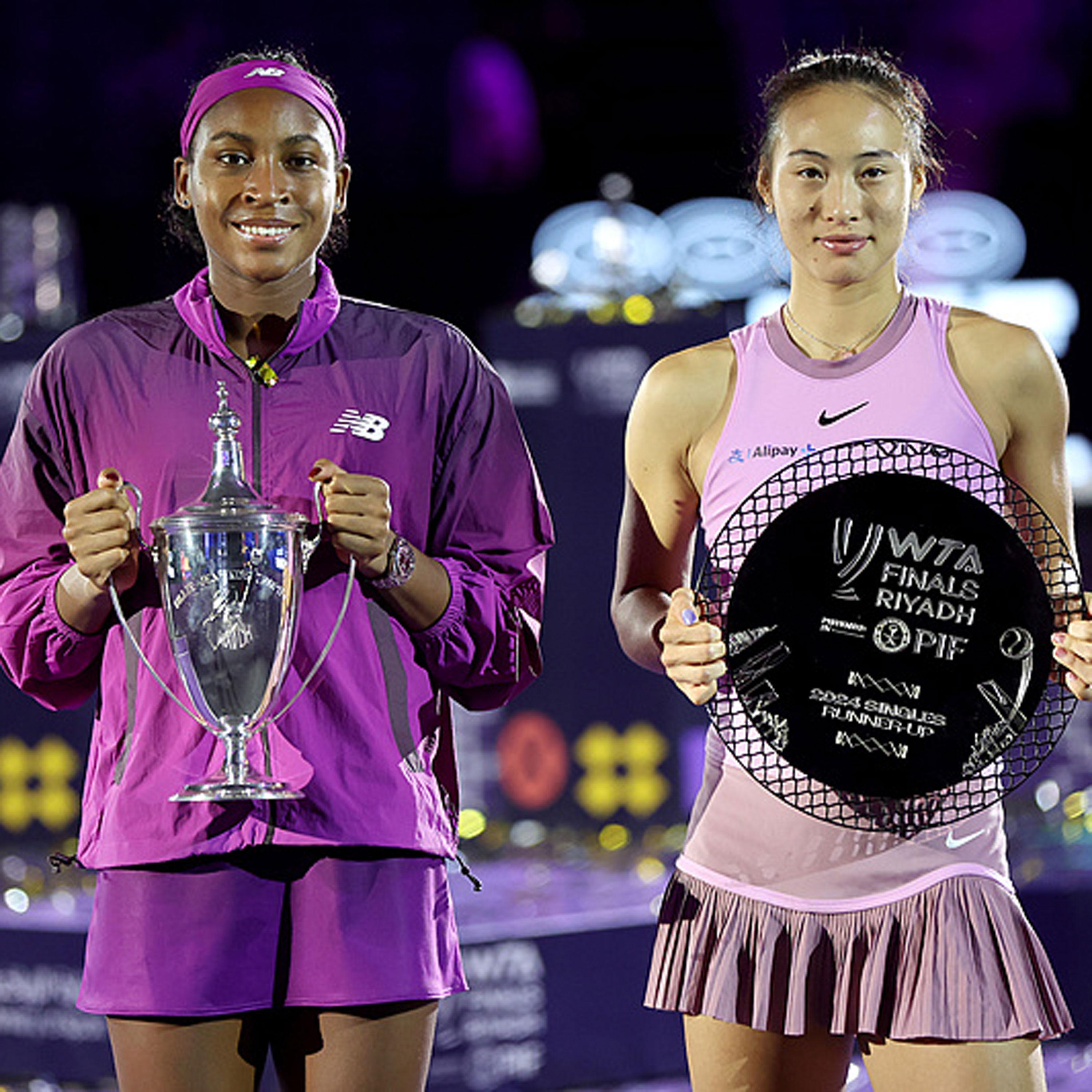 U.S. player Gauff beats Olympic champion Zheng to win WTA Finals