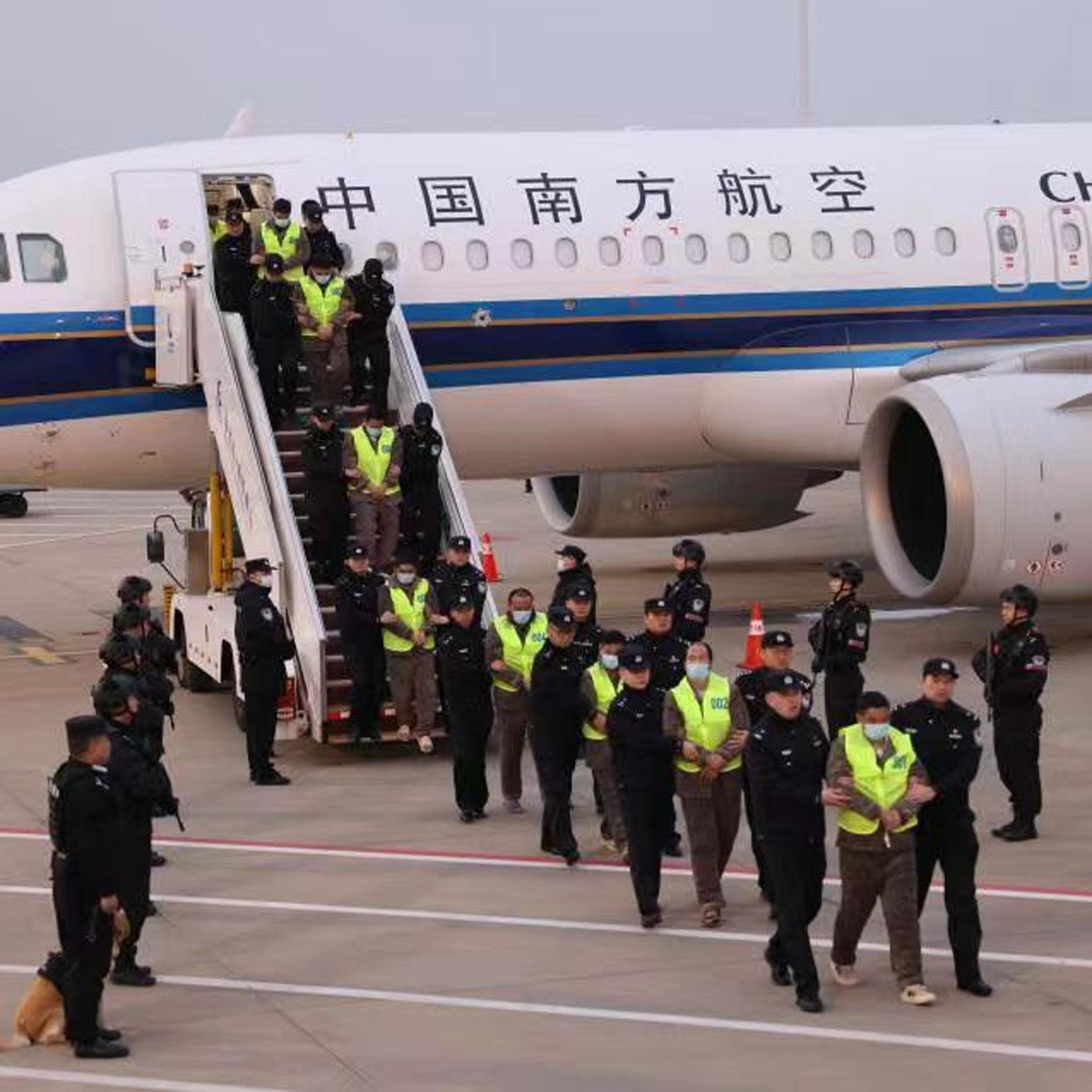 Chinese nationals rescued from Myanmar scam centers return home