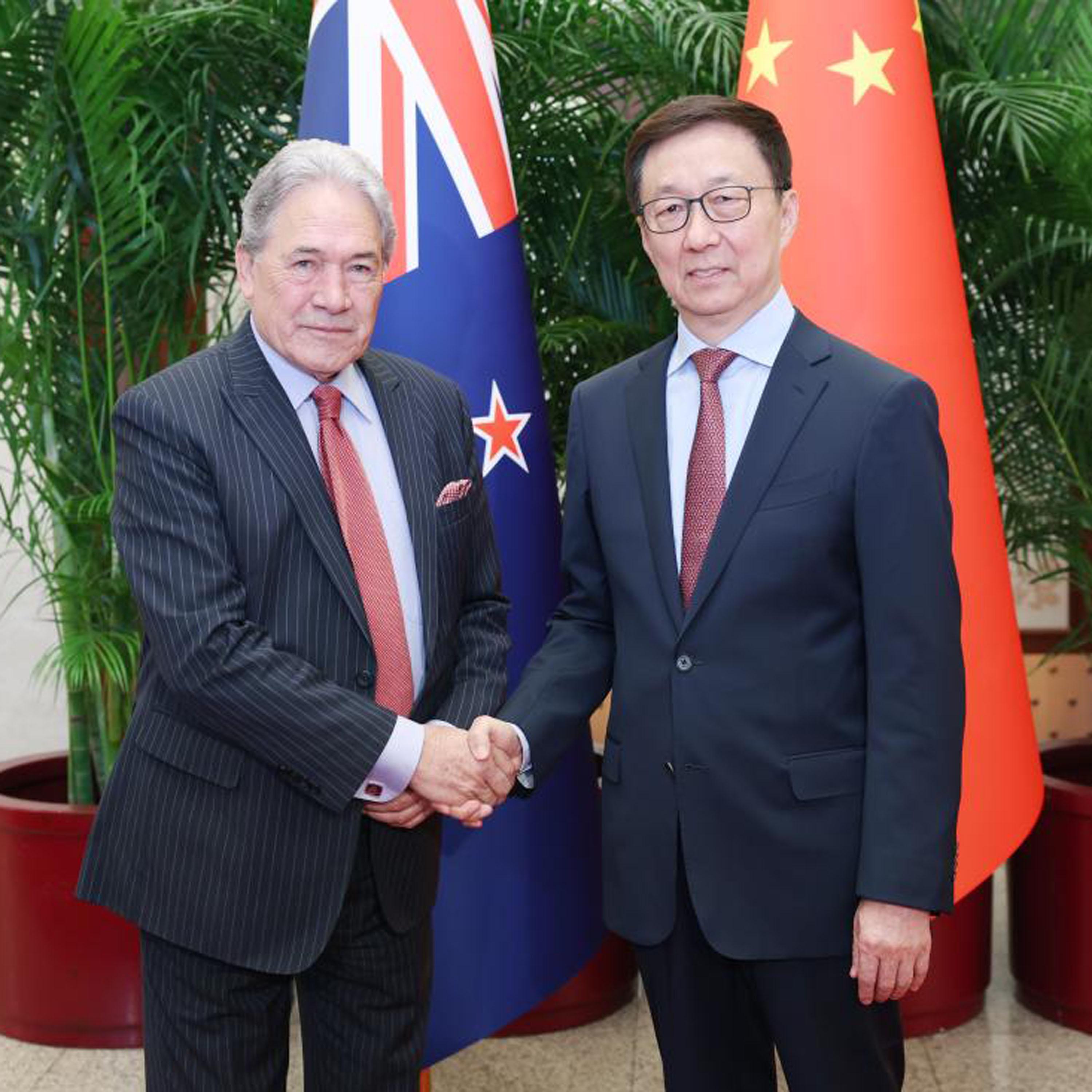 New Zealand FM meets Chinese vice president