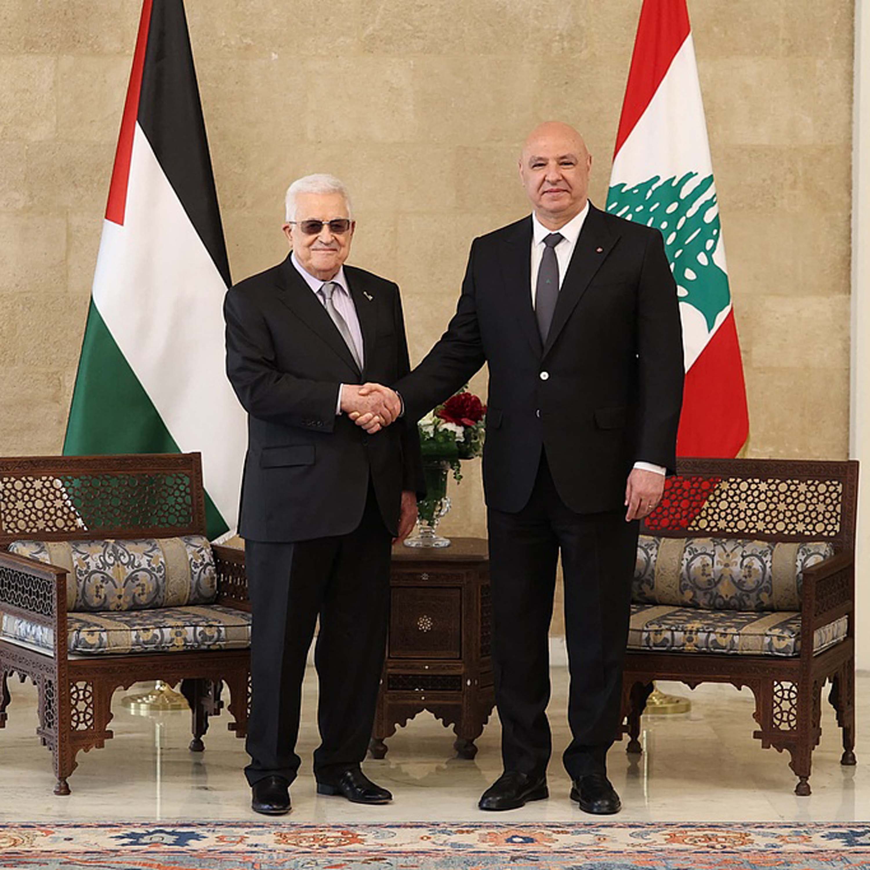 Lebanese, Palestinian presidents discuss ties, security coordination