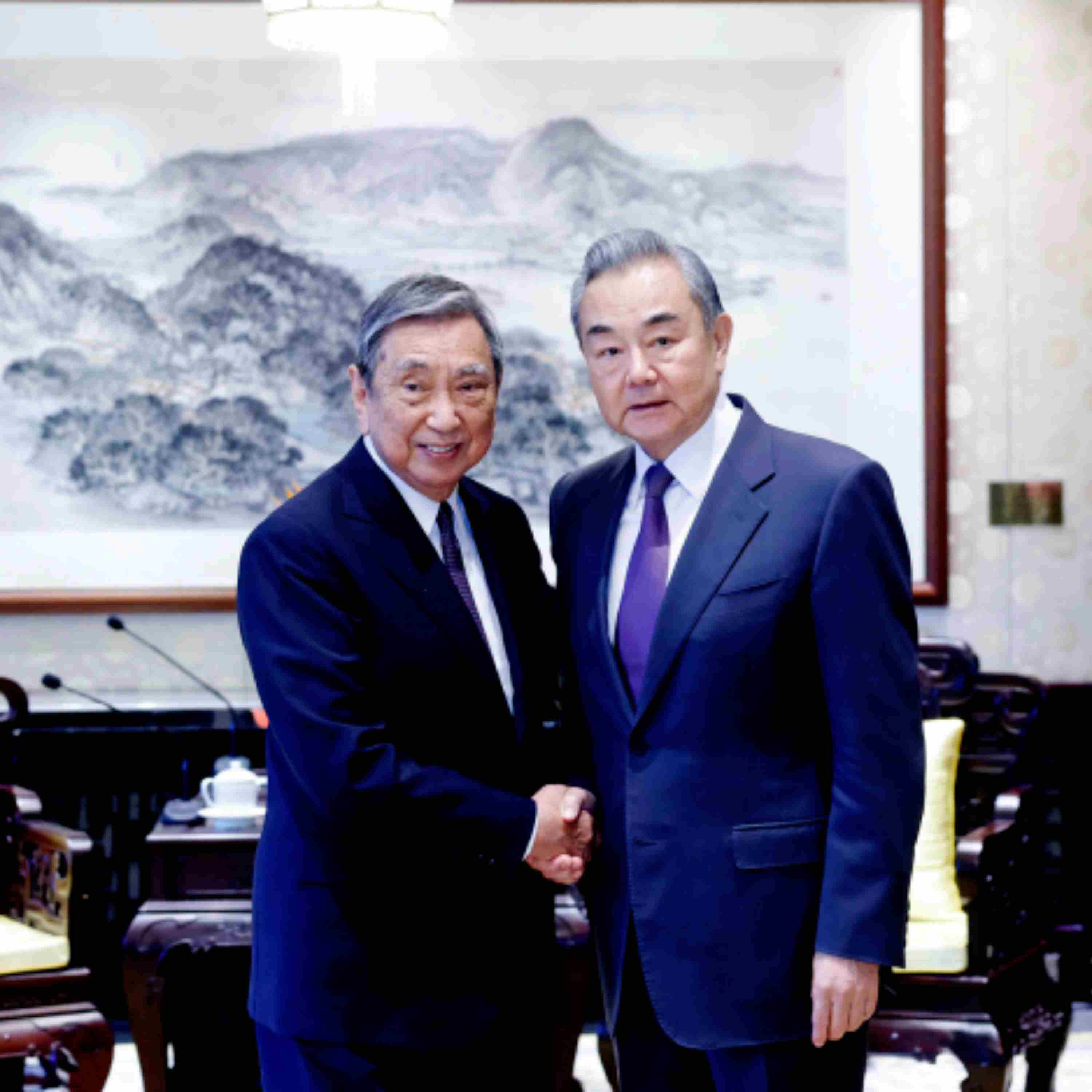 Wang Yi meets Japanese trade association president