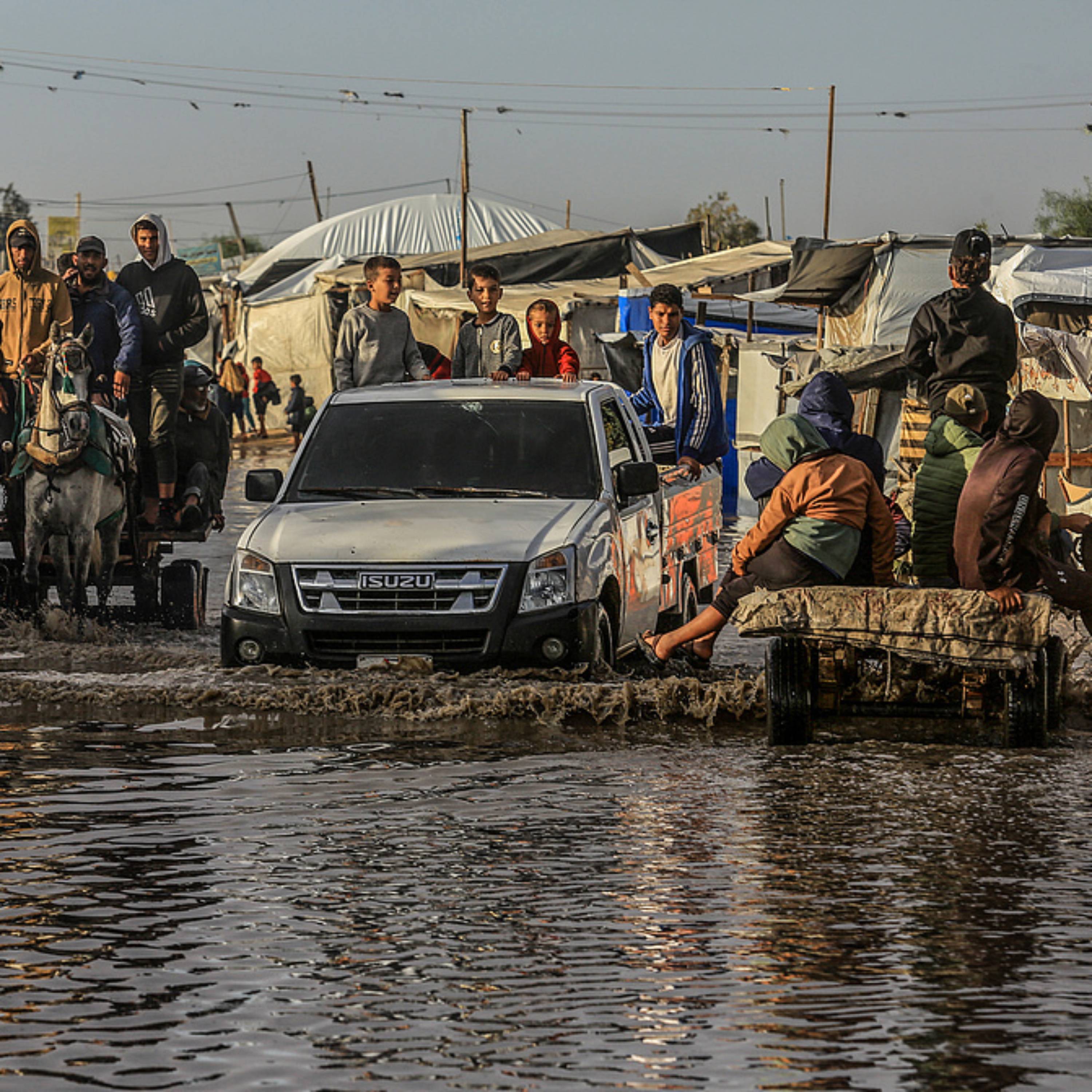 UN rushes to aid displaced families after heavy rains flood Gaza