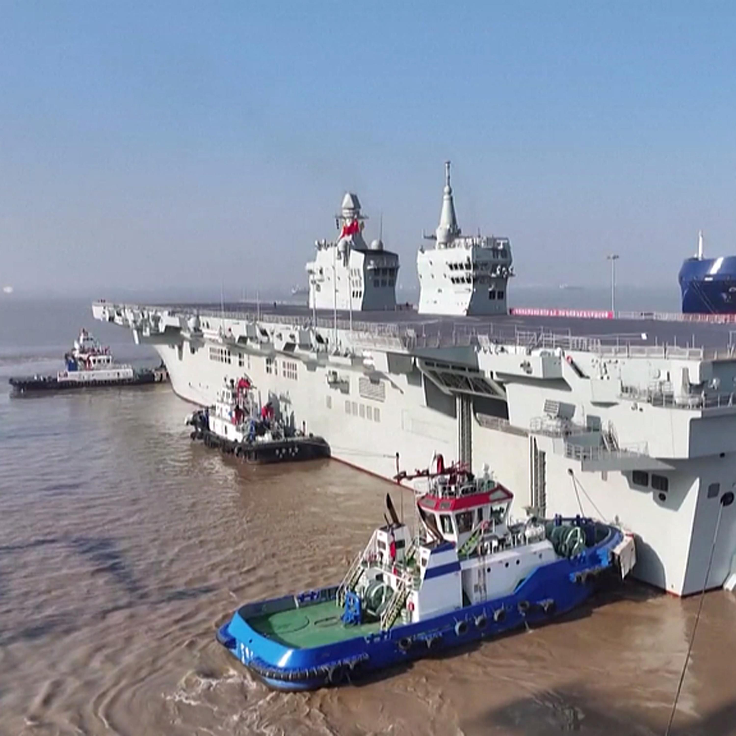 Amphibious assault ship "Sichuan" completes maiden sea trial Amphibious assault ship "Sichuan" completes maiden sea trial