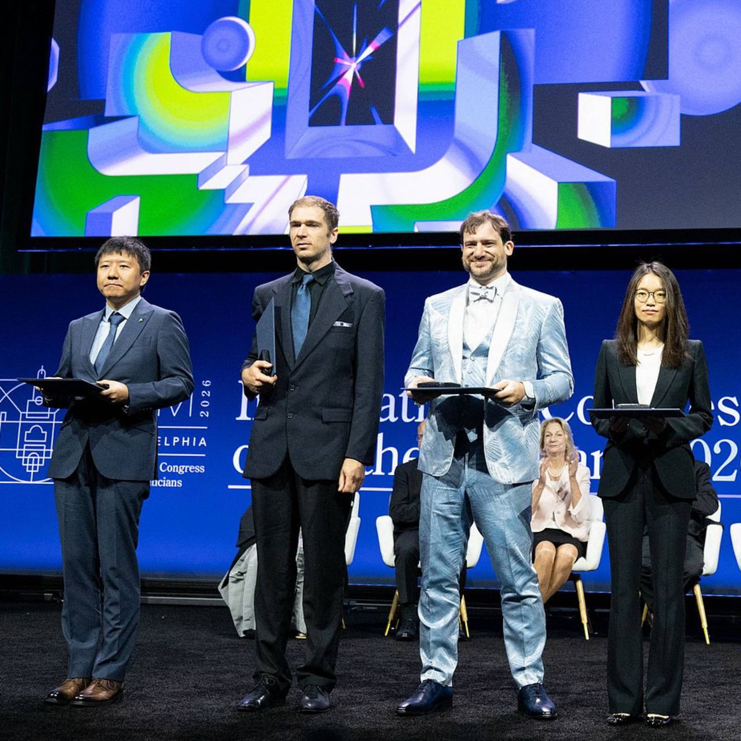Chinese mathematicians Deng Yu, Wang Hong awarded Fields Medals